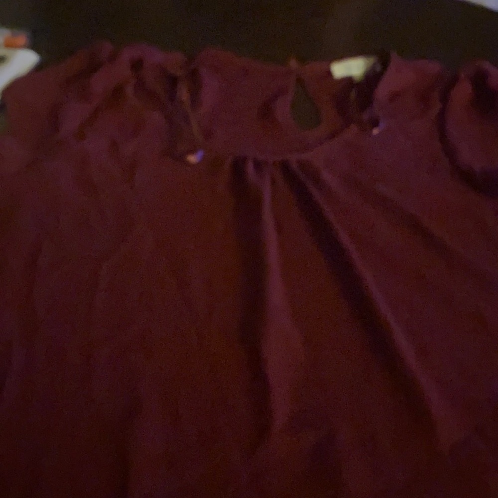 Deep red dress shirt
